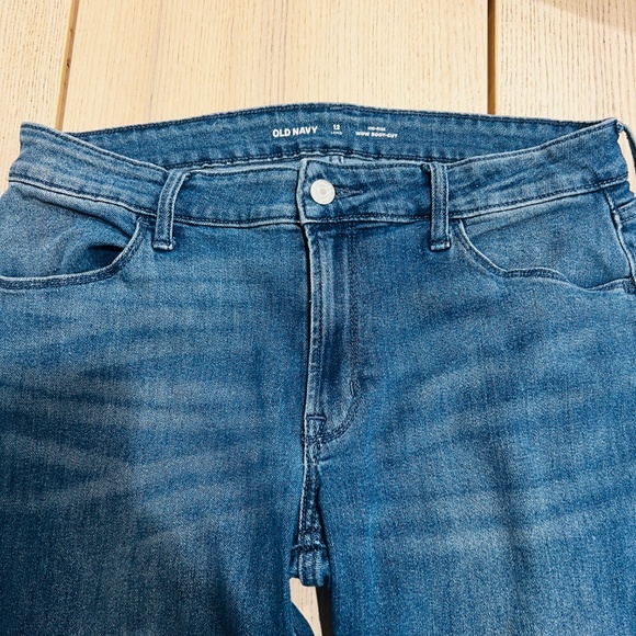 Old Navy Jeans Womens 12 Tall long Blue Mid-Rise Wow Boot-Cut Stretch Denim - Picture 4 of 12